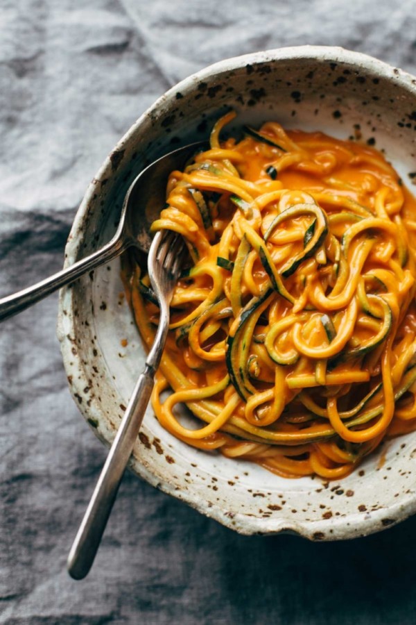 Spaghetti In Roasted Peppers Sauce - foodworldblog